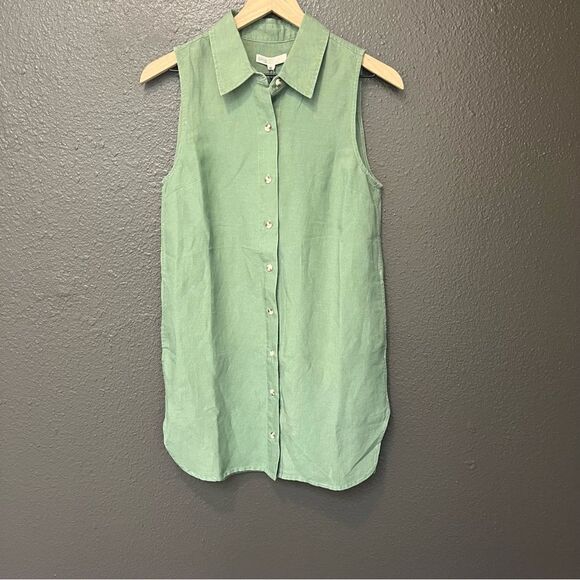 Onia Air Linen Sleeveless Shirtdress - Picture 5 of 16